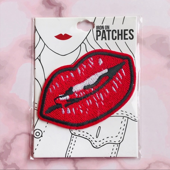 Other - Cute Iron On Patch Sexy Red Lips